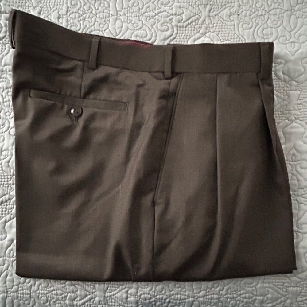 Men's Brown tweed 38x32 Pants Cuffed EUC Like New